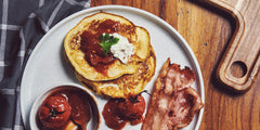 Ricotta Hotcakes with Mouth-Watering Maple Bacon