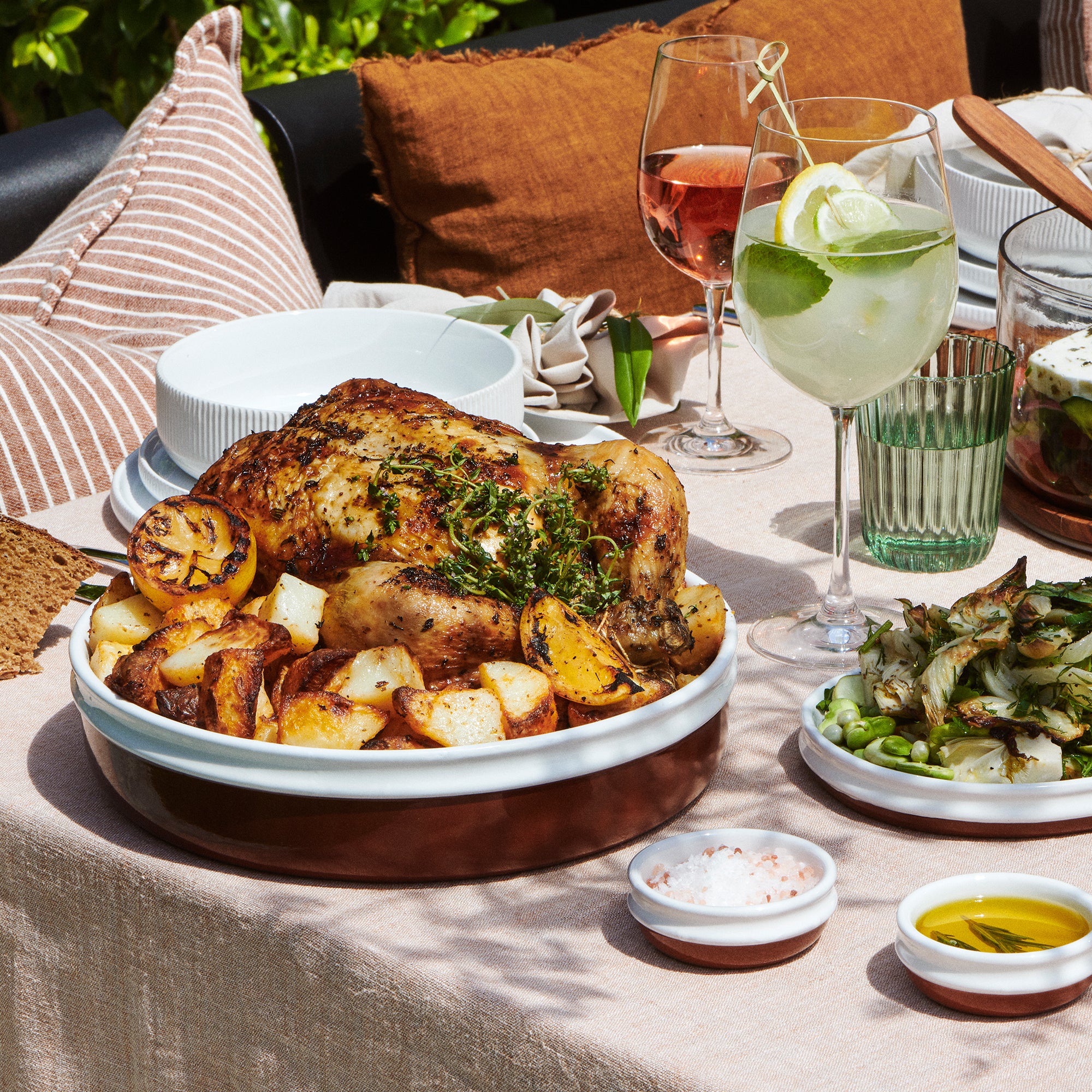 Gibson Serving Platters & Bowls salt&pepper