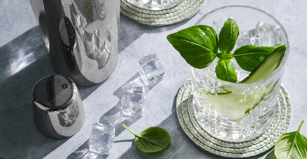 Cucumber & Basil Vodka Gimlet salt&pepper