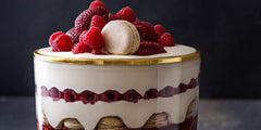Strawberry, Raspberry and Vanilla Macaron Trifle