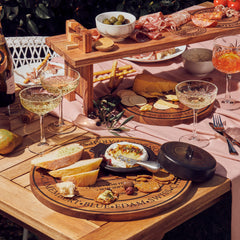 salt&pepper Fromage Cheese Board, Fromage Cheese Baker, Fromage Cheese Knives, Fromage Serving Stand, Winston Coupe Glasses and Winston Cocktail Glass