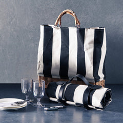 salt&pepper Picnic 2 Person Stripe Tote Bag and Stripe Travel Rug