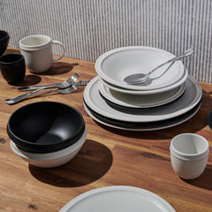 salt&pepper Plisset Bowls, Dinner Plates, Side Plates and Mugs