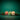 Three mini candles in glass vessels with festive stripes shown on a green background with pine needle decorations.