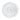 A top view of a round ribbed clear glass cake stand showing the radiant rib texture.