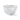 A clear ribbed glass bowl, shown on a clean white background.