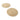 Two round woven paper placemats with natural centres and lighter toned contrast borders, shown on a white background.