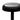 A close up of the dome shaped shade of a black wireless table lamp showing the silver switch at top. Photographed against a plain white background.