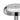 A close up of the dome shaped shade of a shiny silver wireless table lamp showing the silver switch at top. Photographed against a plain white background.
