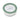 A clear ribbed glass round storage container with an olive green trimmed lid, shown from above on a plain white background.