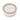 A clear ribbed glass round storage container with a beige trimmed lid, shown from above on a plain white background.
