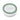 A clear ribbed glass round storage container with an olive green trimmed lid, shown from above on a plain white background.