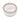 A clear ribbed glass round storage container with a beige trimmed lid, shown from above on a plain white background.