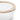 Close up of a clear ribbed glass round storage container with a beige trimmed lid, shown on a plain white background.