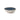 A small beige dip bowl with dark blue interior photographed on a white background.