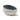 A stack of 3 small beige dip bowls, the top bowl has a dark blue interior. The set is photographed on a white background.