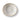 A small beige dip bowl photographed from above on a white background.