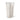 A clear acrylic drinking cup with an abstract vertical pattern in white, shown on a solid white background.