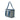 A striped cotton cooler bag with handles and a long strap photographed on a plain white background.