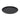 A round black stoneware plate with a textured radial ribbed pattern, shown slightly from above on a clean white background.