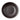 A dark brown stoneware bowl with a radiating ribbed texture, shown from above on a clean white background.