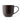 A dark brown stoneware mug with a vertical ribbed texture and a curved handle, shown on a plain white background.