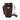 A dark chocolate brown fabric drink bottle carrier by GoSip with adjustable clasp closure, front pocket and strap, shown on a plain white background.