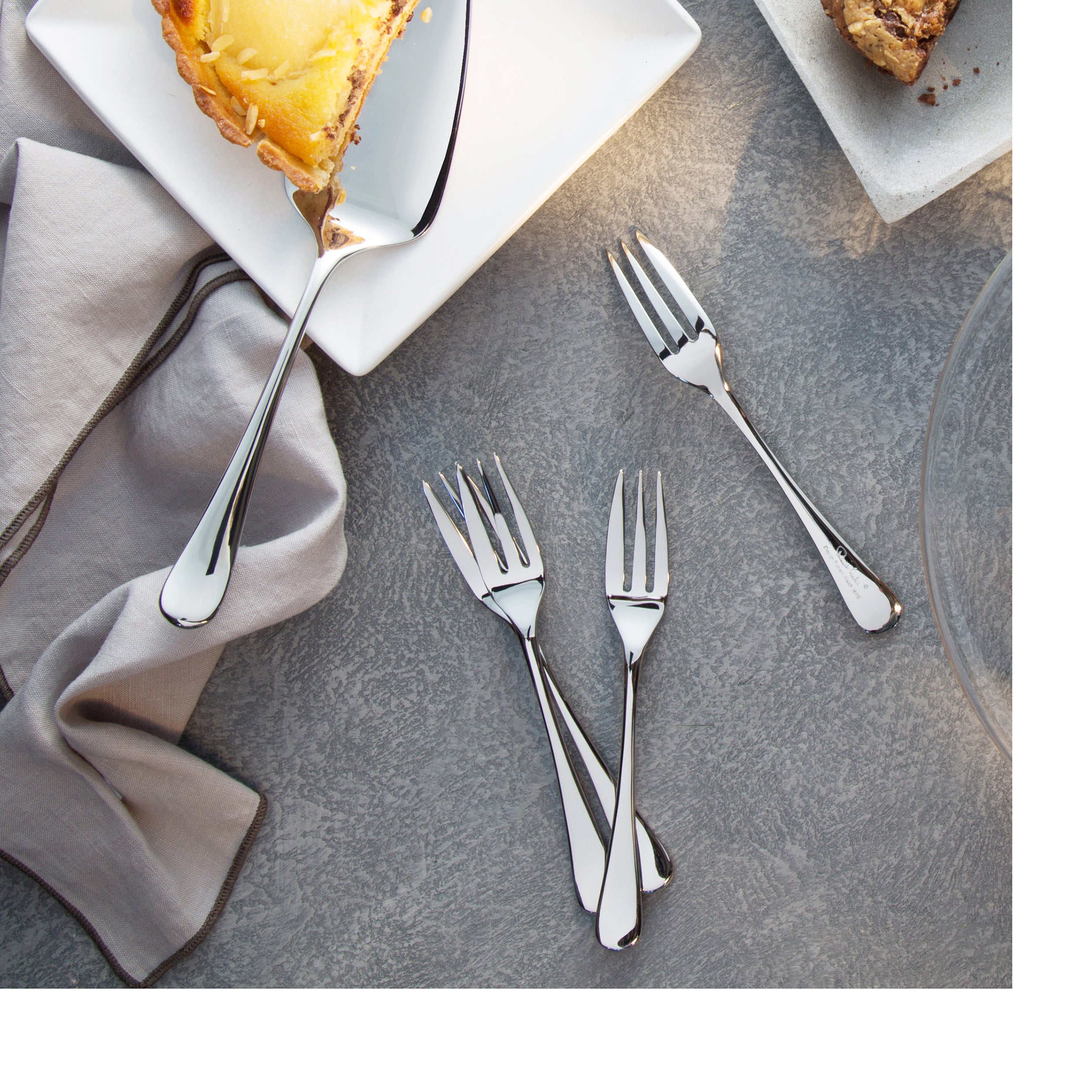 Robert Welch Radford Bright Pastry Fork Set of 4 salt&pepper