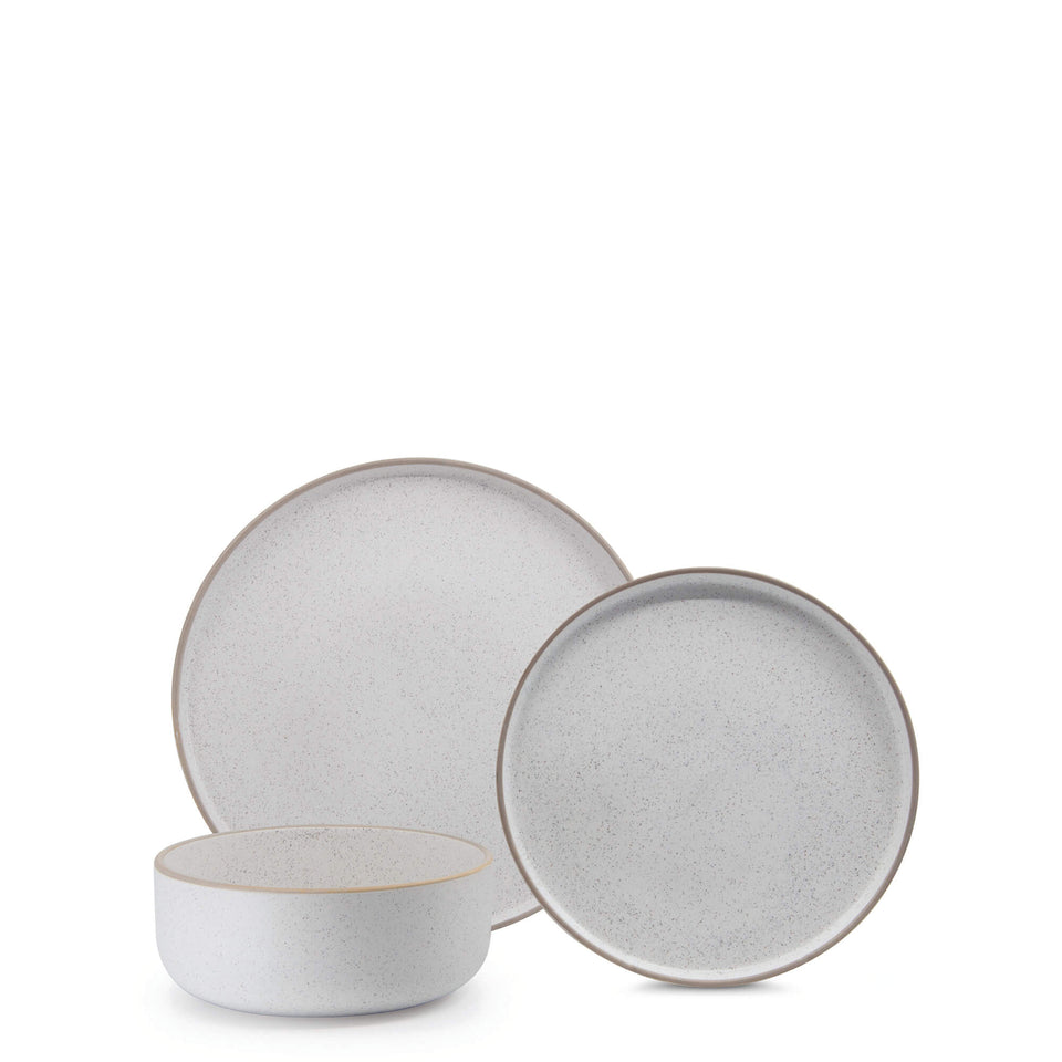 Hana 12 Piece Dinner Set White salt&pepper