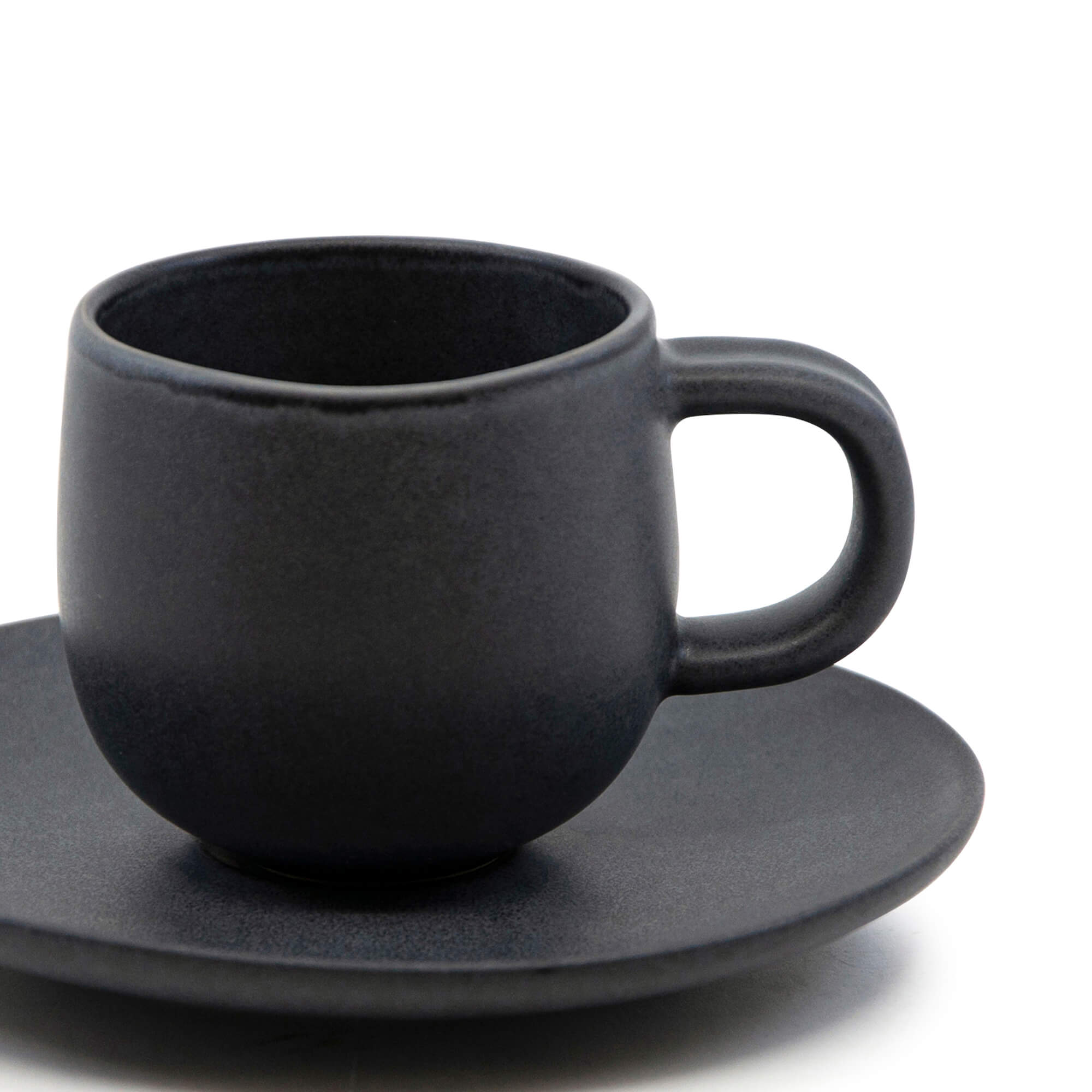 Hue Espresso Cups & Saucers 85mL - Set of 6 - Black – salt&pepper